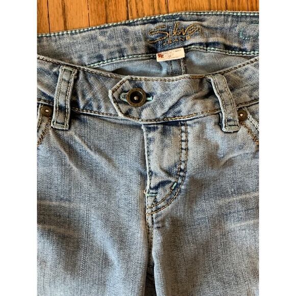 VTG y2k 90s 2000 Silver Tuesday Jeans Western Glove Works Low Rise Flare Boot 28 - Picture 16 of 16